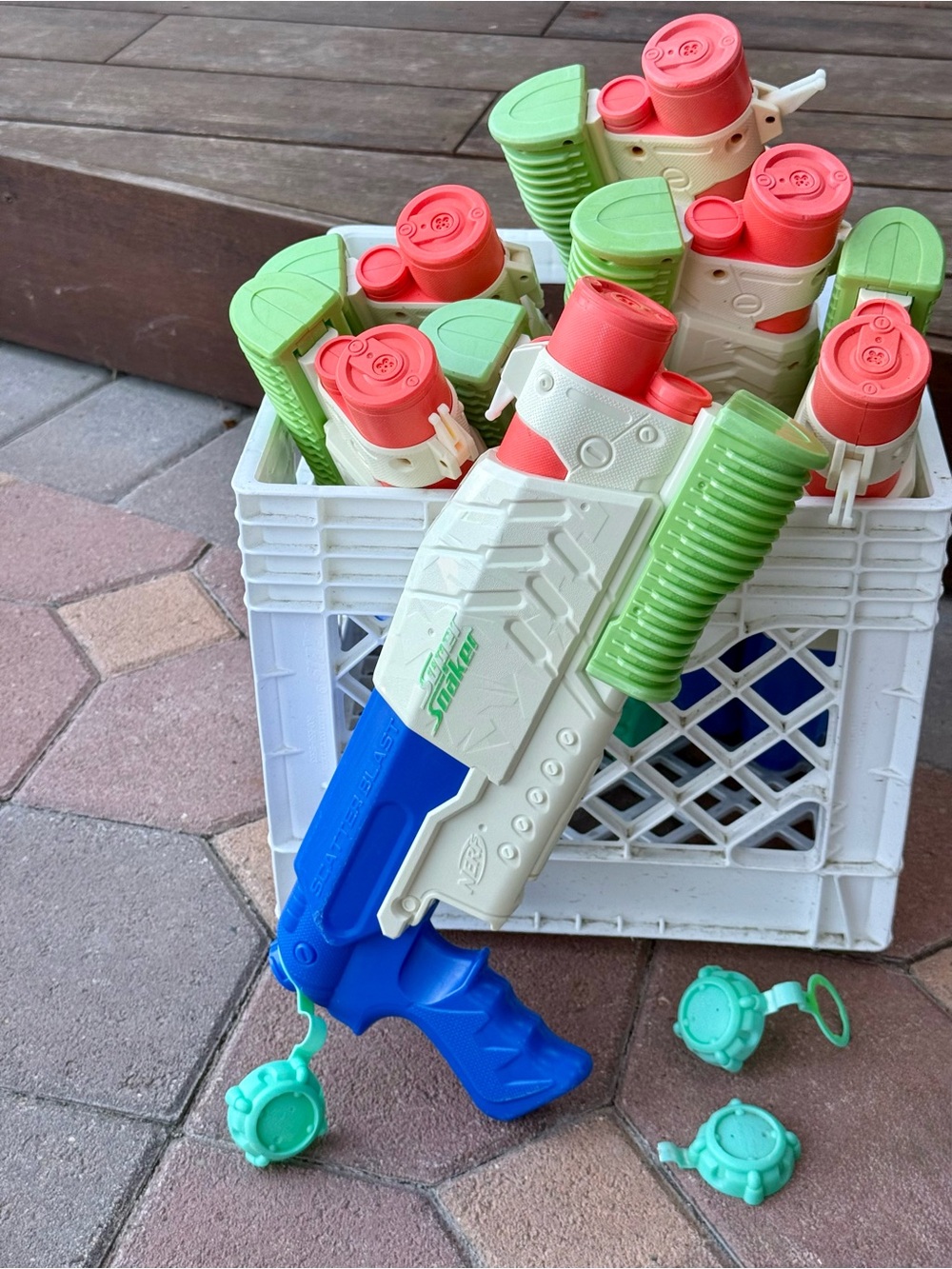 Nerf Super Soaker Scatter Blast Lot of 7 * Water Guns * Working